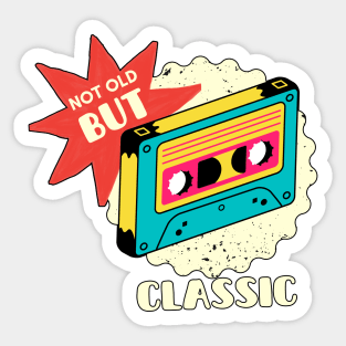 Not Old but Classic Retro Cassette Tape Sticker Sticker